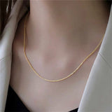 Aveuri Popular Silver Colour Sparkling Clavicle Chain Choker Necklace Collar For Women Fine Jewelry Party Birthday Gift Wholesale
