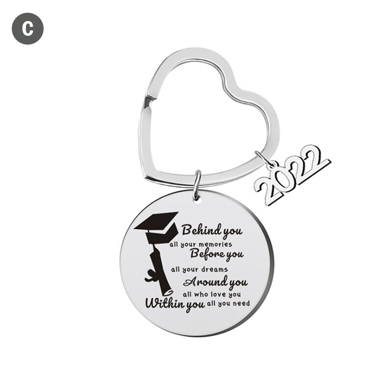 Graduation gifts Stainless Steel Class Of 2024 Graduation Keychain Gift Him Her Girls Boys Friends Senior Women Jewelry Accessories