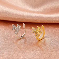 Trendy Clip on Earrings Earcuffs for Women Simple Little Bee Animal Ear Cuff No Pierced Party Jewelry AM4069