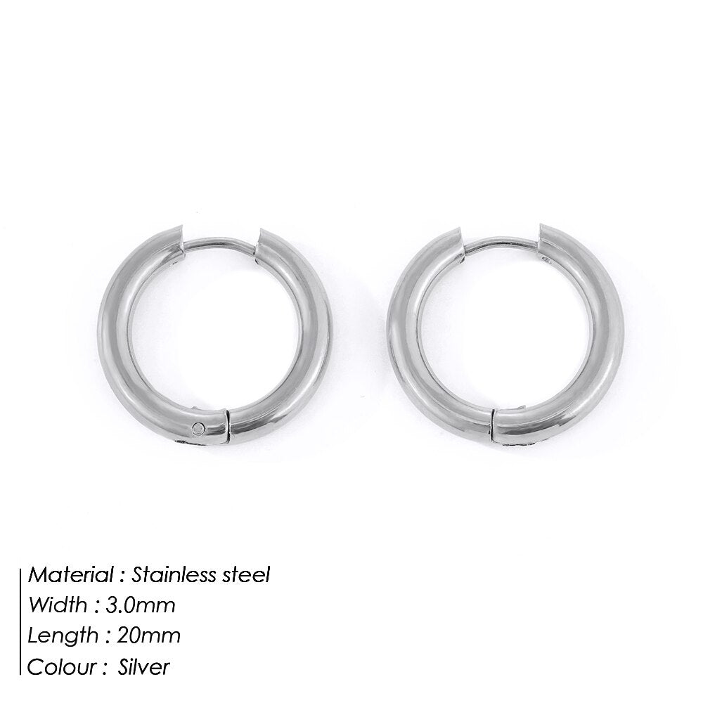 Aveuri Trendy Small Hoop Earrings Women Girl Stainless Steel Round Circle Earring Brinco Accessories Earrings Wholesale Dropshipping