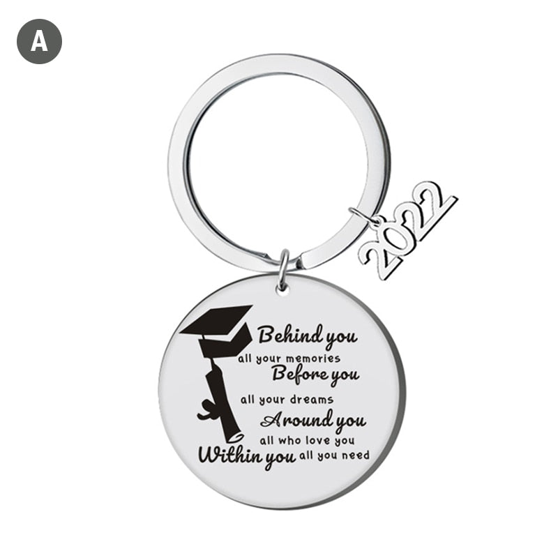 Graduation gifts Stainless Steel Class Of 2024 Graduation Keychain Gift Him Her Girls Boys Friends Senior Women Jewelry Accessories