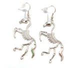 Aveuri 2023 Hip Hop Unicorn Skeleton Silver Color Dangle Earrings For Women Punk Cool Unique Skull Drop Earrings Harajuku Trendy Jewelry New
