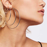 Aveuri 70Mm Large Circle Stainless Steel Earrings For Women Big Hoop Earrings Women Ear Rings Jewelry Earrings Wholesale Dropshipping