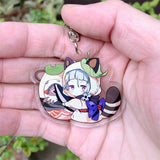 Aveuri Anime Game Genshin Impact Yae Miko Zhongli Sayu Keychain Accessories Kaedehara Kazuha Key Chain Pendant Cartoon Prop Badge