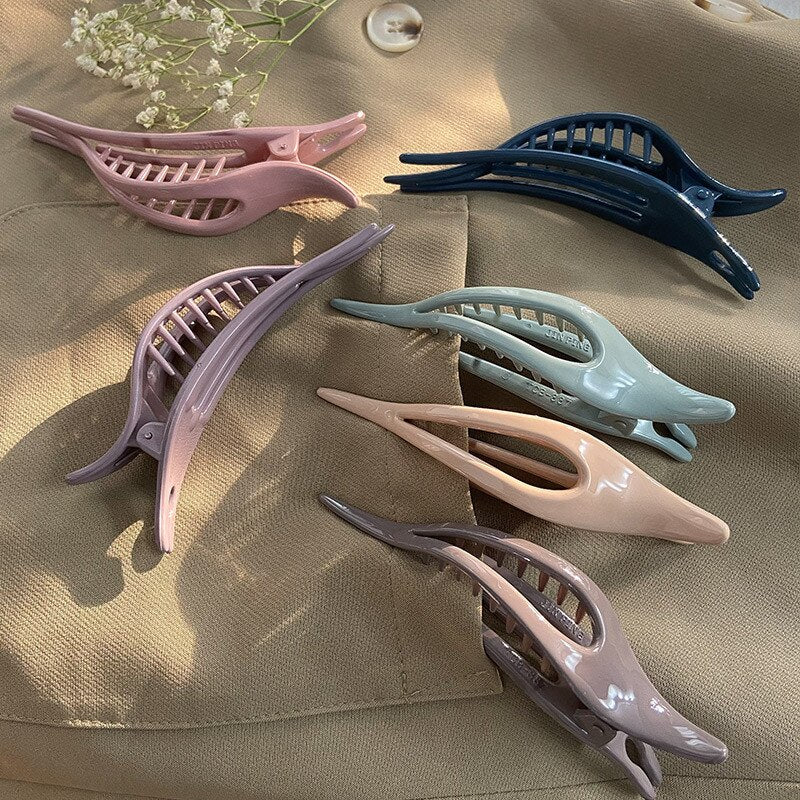 Candy Color Seamless Duckbill Clip Hair Claw for Women Girls Simple Large Hair Clip Face Wash Hairpin Headwear Hair Accessories