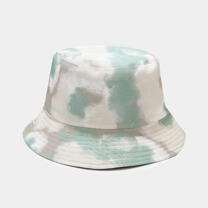 Aveuri Back to school Unisex Hat Black Tie Dye Double-Sided Simple Bob Hip Hop Bucket Hat Women's Summer Sunscreen Panama Beach Fishing Bunny Sun Cap