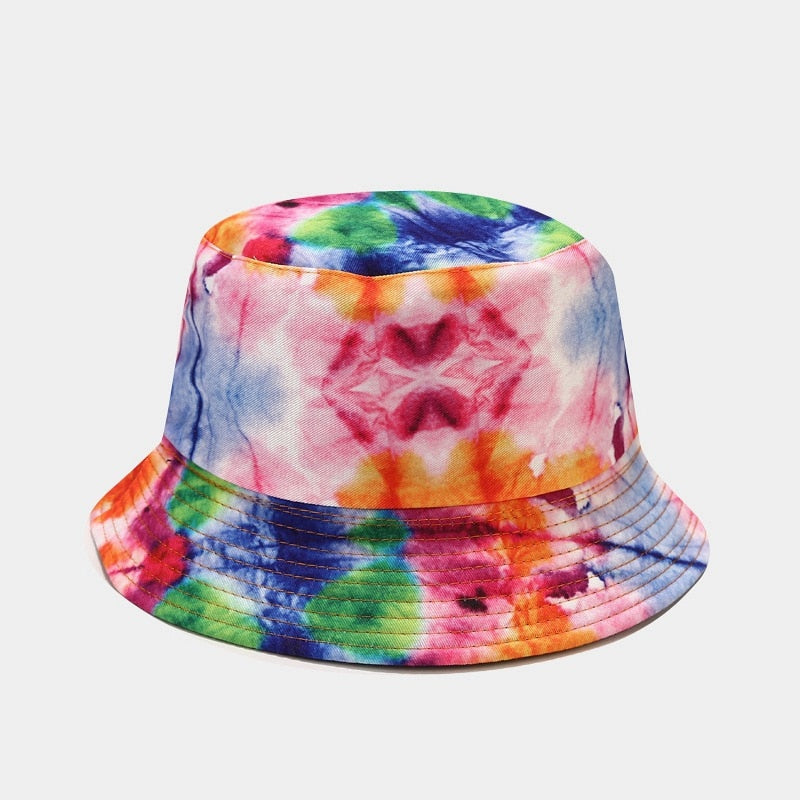 Aveuri Back to school Unisex Hat Black Tie Dye Double-Sided Simple Bob Hip Hop Bucket Hat Women's Summer Sunscreen Panama Beach Fishing Bunny Sun Cap