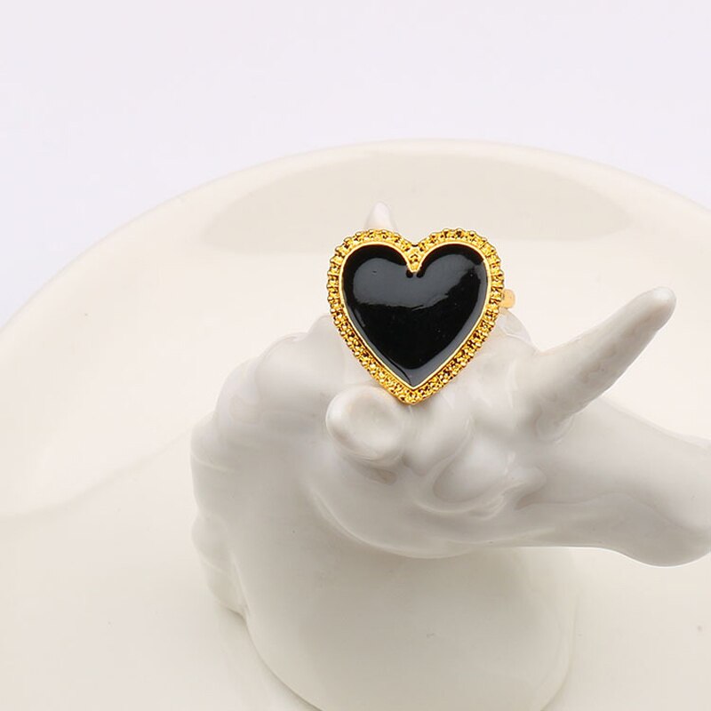 Punk Eye Rings for Women Adjustable Love Heart Rings Fashion Jewelry AM0671