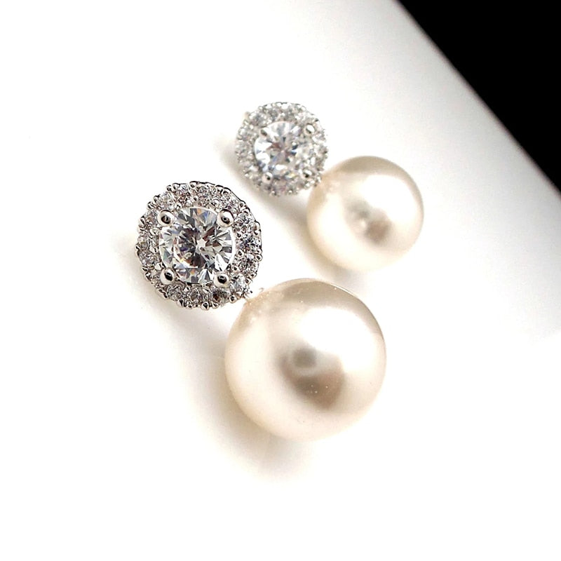 Aveuri  Delicate Imitation Pearl Earrings Bride Wedding Accessories Temperament Elegant Ear Earrings New Trendy Women Jewelry