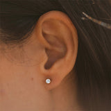 Aveuri 316L Stainless Steel Birthstone Earring For Women Zircon Stud Piercing Earrings Jewelry Not Allergic   2023
