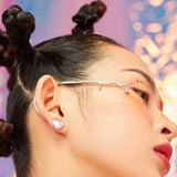 Aveuri 2023 Fashion Kpop Sweet Zircon Crystal Tears Ear Cuff Ear Clip For Women Punk Y2K Simple Fairy Face Earrings  Personality Jewelry New