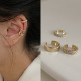 Aveuri  Delicate Zircon Cute Clip Earrings Female Buckle Ear Cuff No Piercings Fake Cartilage Ear for Women 2024 Fashion Jewelry