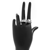 Aveuri 2023 Classic Luxury Geometric Shiny Rhinestone Square Ring For Women New Fashion Cryatal Zircon Ring ZA Wedding Charm Jewelry