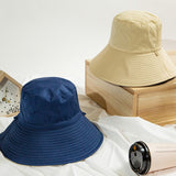 Aveuri Double-Sided Wearing Bucket Hats For Woman Panama Bucket Hat Men Women Cap Fisherman Hats Summer Solid Color Cap Sun Fishing