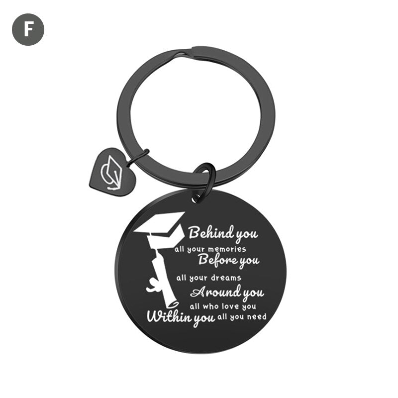 Graduation gifts Stainless Steel Class Of 2024 Graduation Keychain Gift Him Her Girls Boys Friends Senior Women Jewelry Accessories