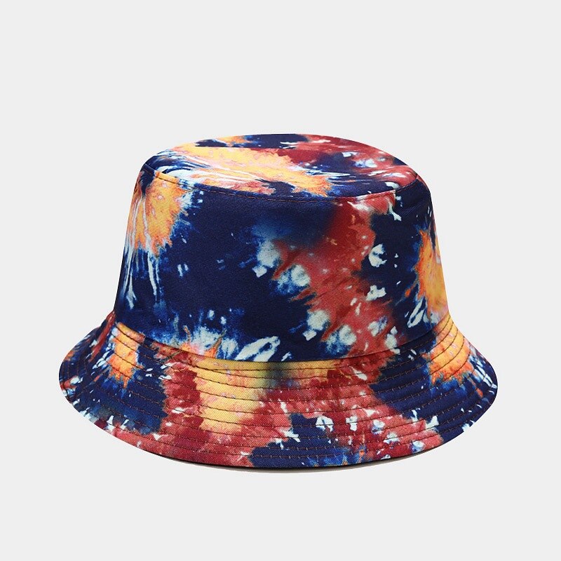 Aveuri Back to school Unisex Hat Black Tie Dye Double-Sided Simple Bob Hip Hop Bucket Hat Women's Summer Sunscreen Panama Beach Fishing Bunny Sun Cap