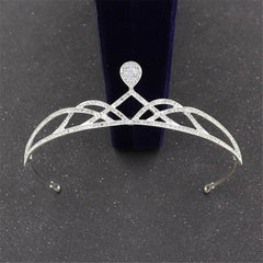 Aveuri Korean Bride Headdress Alloy Diamond Zircon Crown Princess Crown Wedding Accessories Wholesale Women Jewelry HEADBAND