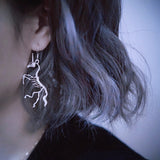 Aveuri 2023 Hip Hop Unicorn Skeleton Silver Color Dangle Earrings For Women Punk Cool Unique Skull Drop Earrings Harajuku Trendy Jewelry New