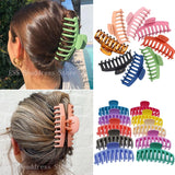 Aveuri Hot Sale Solid Korea Claw Clip Large Barrette For Women Girls Crab Hair Claws Bath Clip Ponytail Clip Lady Hair Accessories Gift