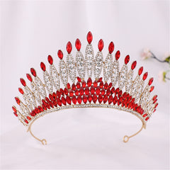 Aveuri Crystal Crown Bridal Wedding Hair Accessories For Women Rhinestone Tiaras And Crowns Party Hair Jewelry Bridesmaid Headpiece