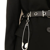 Aveuri 2022 Punk Big Safety Pin Metal Pendant Keychain For Women Men Vintage Harajuku Cool Hip Hop Key Chain Waist Pants Jeans Accessories