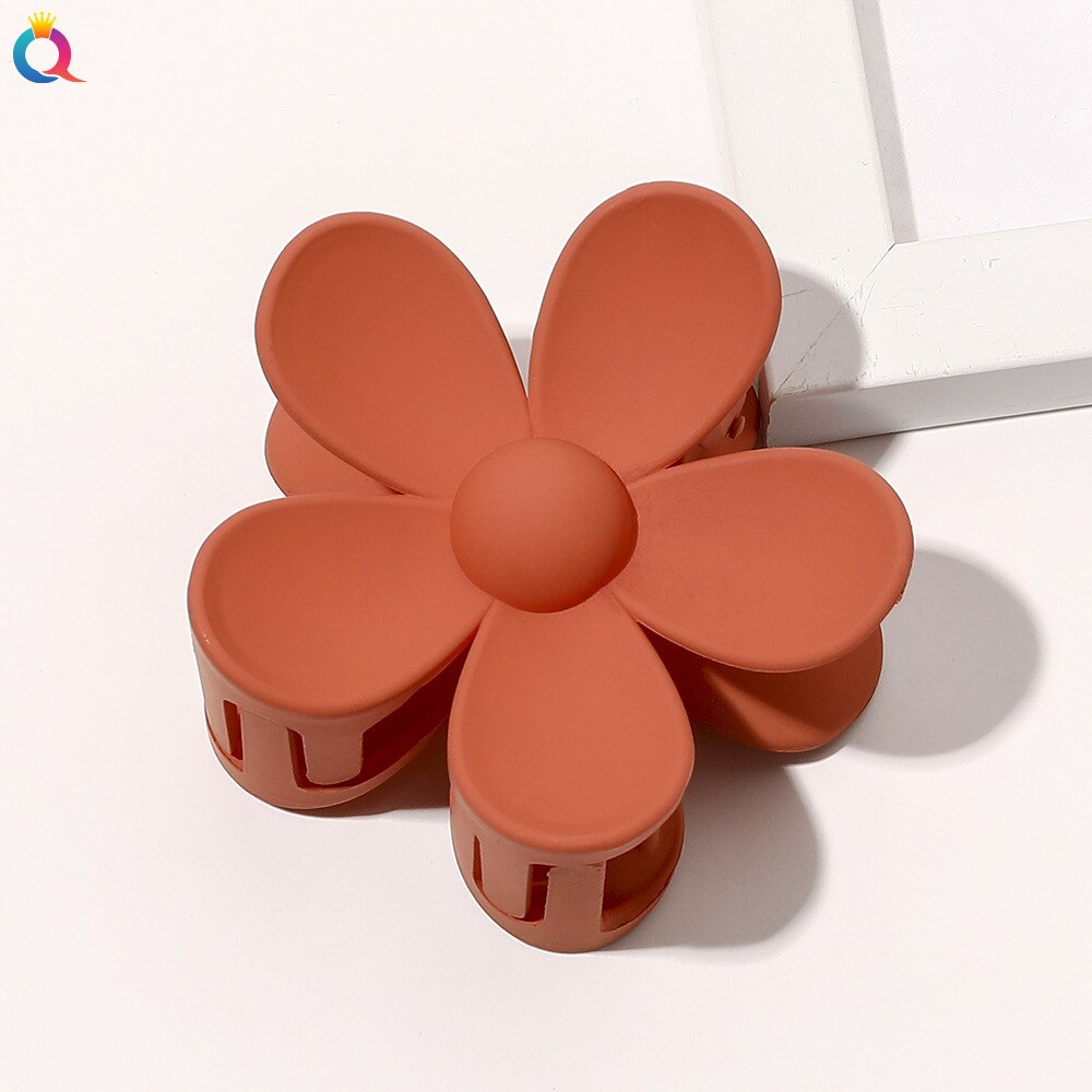 Aveuri Korea Flower Shape Hair Claw Clip For Women Girls Barrette Crab Hair Claws Ponytail Hairpins Bath Barrette Headwear Accessories