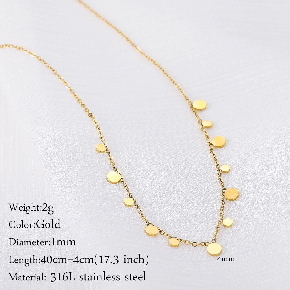 Aveuri Multi-Layer Necklace Heart Pendant Chain Women's Neck Chain Necklaces For Women Necklace Gold Color Chain Choker Jewelry 2023