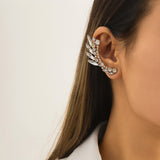 Back to college 2023 Niche Design Sense Diamond Ear Cuff Earrings Temperament Versatile Geometric Metal Ear Nail Girl