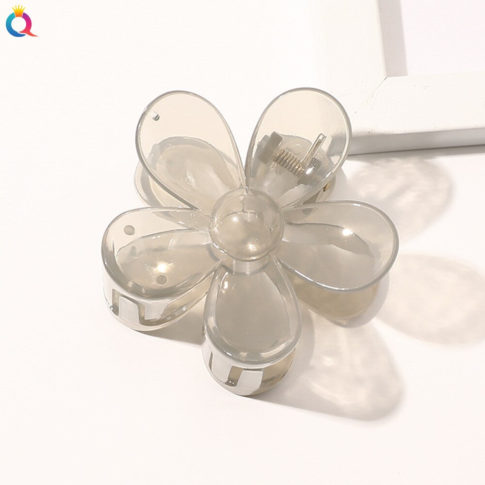 Aveuri Korea Flower Shape Hair Claw Clip For Women Girls Barrette Crab Hair Claws Ponytail Hairpins Bath Barrette Headwear Accessories