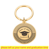 Aveuri Graduation gifts Graduate Gift KeyChains Personalized Name Customized Anniversary Gift For Best Friend Teacher Student Keychain Fashion Jewelry