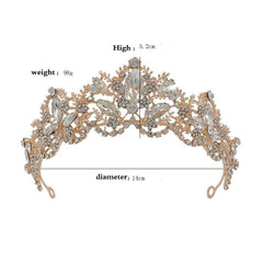 Aveuri Rhinestone Crowns Women Headbands Bride Party Crystal Diadem Bridal Jewelry Ornaments Crown Wedding Hair Accessories