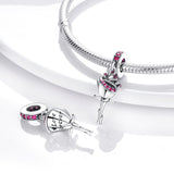 Aveuri  Sterling Silver Rose Flower Shape Charms Beads Fit Original Pandora Bracelets 925 Silver Pendant Bead Diy Jewelry 2023