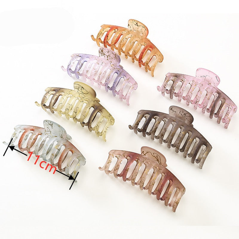 Aveuri Korea Women Barrettes Plastic Hair Claws Large Hair Accessories Hairclips Ladies Hairgrip Headwear Girls Ornaments Crab Bands