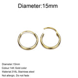 Aveuri 10Mm Large Circle Stainless Steel Earrings For Women Big Hoop Earrings Women Ear Rings Jewelry Earrings Wholesale Dropshipping