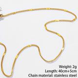 Aveuri Chains Necklace For Women Stainless Steel Link Woman's Slim Pendant Lobster Clasp Adjustable Clavicle Chain Female Collars