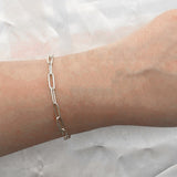 New Fashion Cuban Chain Bracelet Women Classic Paper Clip Herringbone Link Chain Bracelet For Women Jewelry Gift