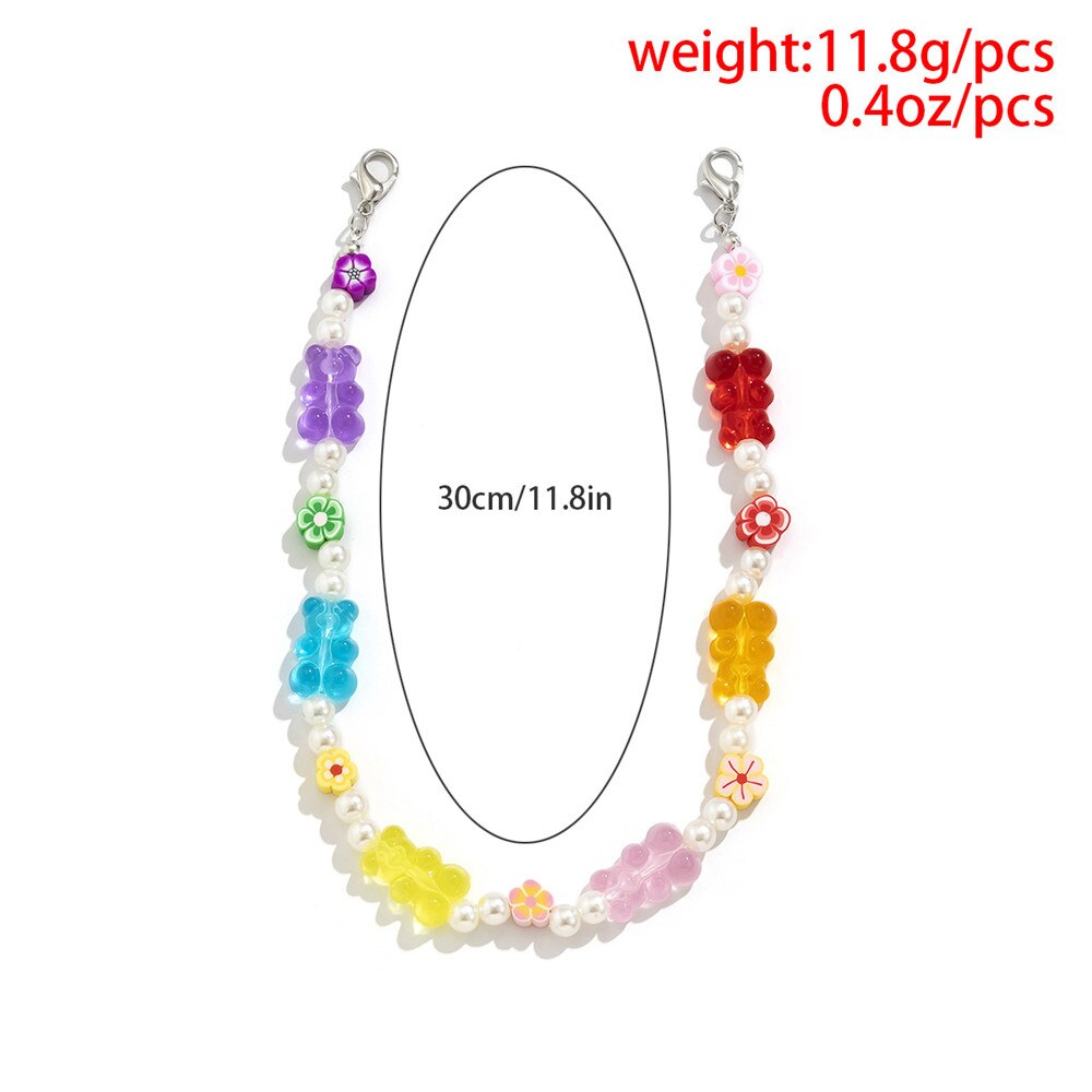 Aveuri Creative Summer Sports Resin Woven Colorful Beads Shoe Chain Decoration For Girl DIY Letters Shoes Charm Sneakers Anklet Chain