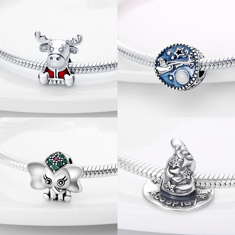 New Silver Color Snowflake Music Ball Charm Bead Fit Original Pandach Bracelet women plata de ley Color pendant diy jewelry