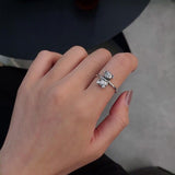 Aveuri  Silver Color Finger Rings For Women Men New Trendy Elegant Cute Bear Accessories Vintage Party Jewelry Gift