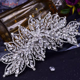 Aveuri HP413 Tiara Bridal Hair Accessories Vintage Headband Handmade Crystal Hair Accessories Diamond Flower Wedding Hair Band