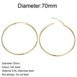 Aveuri 70Mm Large Circle Stainless Steel Earrings For Women Big Hoop Earrings Women Ear Rings Jewelry Earrings Wholesale Dropshipping
