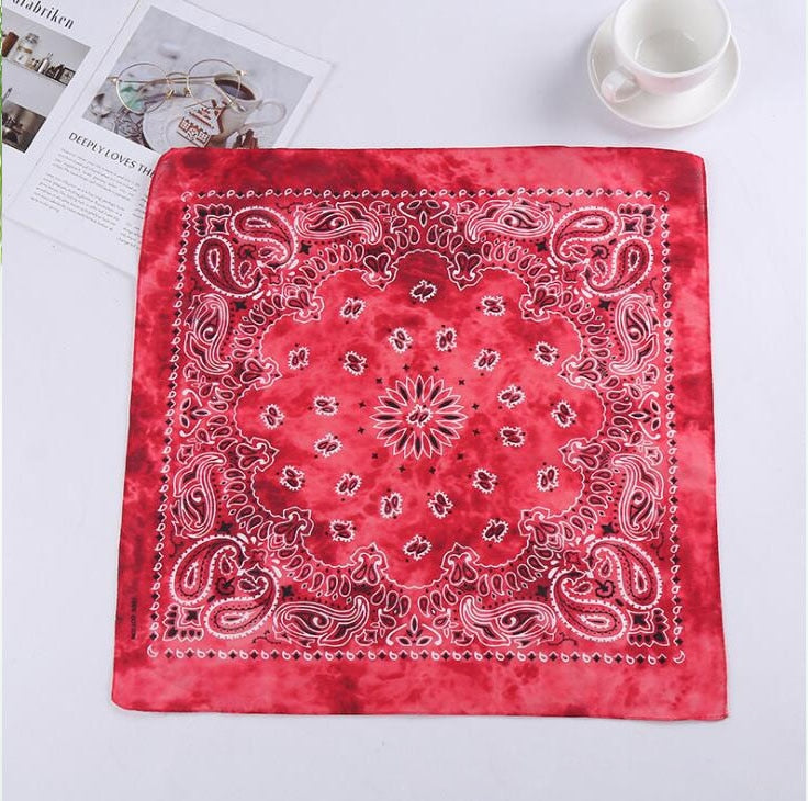 Aveuri Vintage Bohemia Print Bandana Hair Bands For Girls  Women Headband Scarf  Face Mask Cross Turban Bandanas Headwear 55Cmx55cm