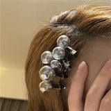 Aveuri 2022 5 Pcs/Set Funny Glass Ball Hair Pins For Girls Women Fashion Hair Accessories Cute Punk Circle Hair Clips Barrette Harajuku Gift