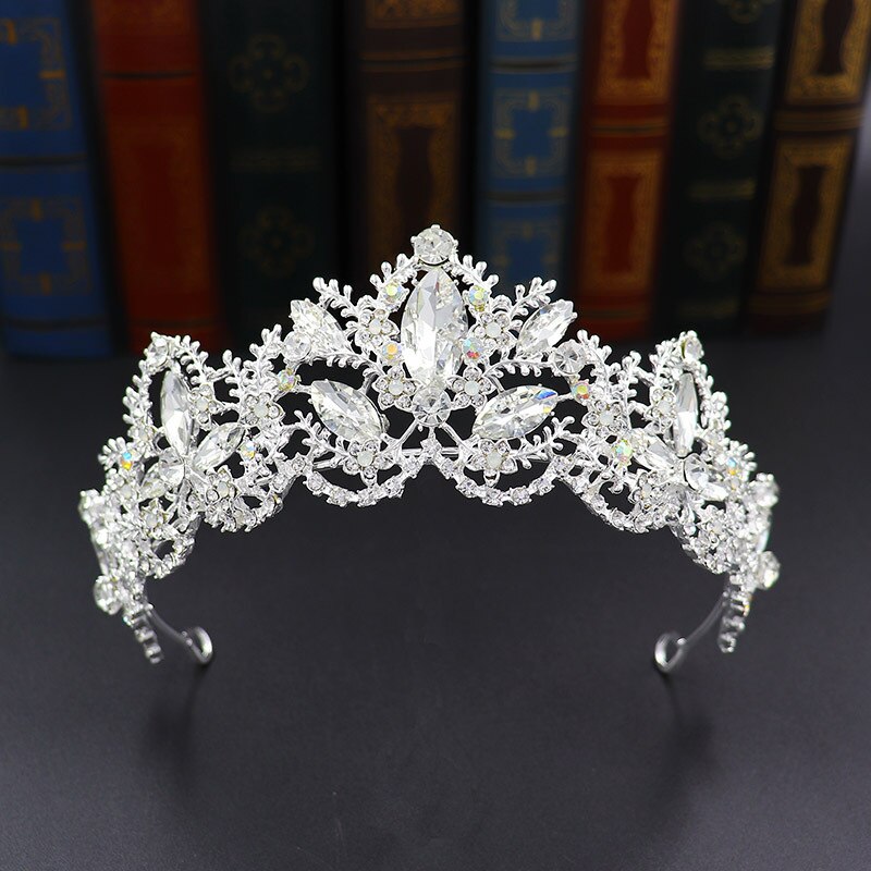 Aveuri Rhinestone Crowns Women Headbands Bride Party Crystal Diadem Bridal Jewelry Ornaments Crown Wedding Hair Accessories