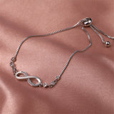 Hot Sale 100% 925 Silver Custom Size Horizontal Figure Eight Bracelet For Original Beads Pendant Charm DIY Women Free Shipping
