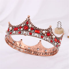 Aveuri Tiaras And Crowns Hairbands Engagement Wedding Hair Accessories For Women Vintage Crown Jewelry Luxury Party Headdress