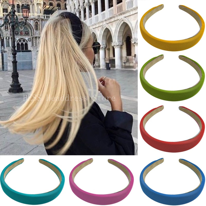 Aveuri New Cute Candy Colors Sponge Simple Hairbands Sweet Hair Holder Headband Women Girls Hair Hoop Fashion Headband Hair Accessories