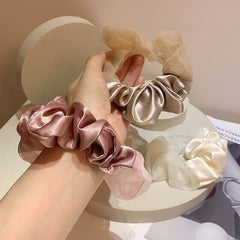 Aveuri Korean Chiffon Large Rubber Band Hair Rope For Women Fashion Elastic Hair Bands Scrunchies Headbands Hair Accessories Headwear