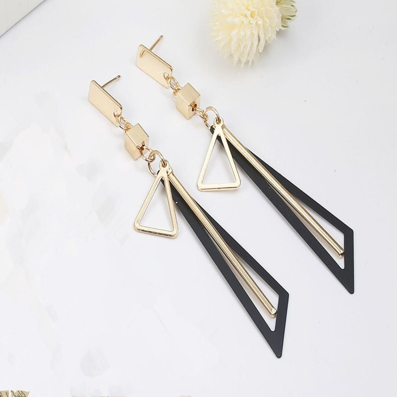 LATS New Fashion Round Dangle Korean Drop Earrings for Women Geometric Round Heart Gold Earring 2023 Trend Wedding Jewelry