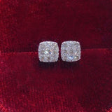 Aveuri Silver Color Small Stud Earrings for Women Geometric Square Shape Daily Wear Fashion Versatile Girl 2022 Earrings Jewelry